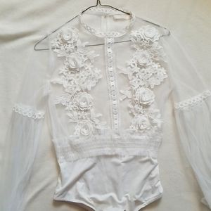 Vera & Lucy sheer bodysuit